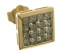 9ct Yellow Gold Mens 20pt Diamond Earrings