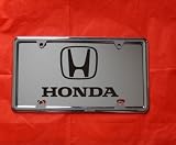 HONDA ENGRAVED MIRROR LICENSE PLATE W/FREE CHROME FRAME