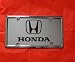 HONDA ENGRAVED MIRROR LICENSE PLATE W/FREE CHROME FRAME Image