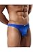 Louis Rouse Men's Solid Color Ice Silk Briefs Thong Navy Blue