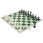 Value Club Pieces & Vinyl Rollup Chess Board - Green