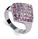 Charming Ruby Gemstone Band .925 Sterling Silver Ring