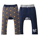 (ニッセン) nissen ストレッチマチ付パンツ２枚組 チャコール系＋紺 身長70cm