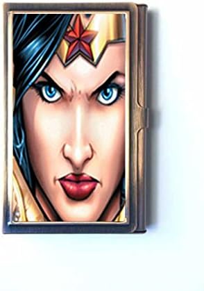 Wonder Woman Diana DC Comics Custom Bronze Business Name Card Holder Stainless Steel name case wallet by Vazquez Sara