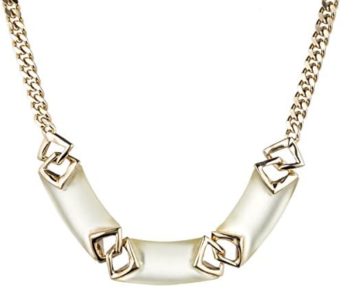 Alexis Bittar Small Interlocked Link Ivory Bib Necklace