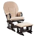 Preston Glider Rocker and Ottoman Set - Tea/ Oatmeal