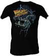 Back To The Future Delorean Lightning Black Mens T-shirt