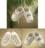 Babys First Christmas Ornaments - Baby Booties Ornament , Blue