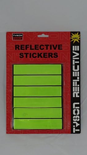 Tyson Tools 6 Reflective Sticker Strips Self Adhesive Bicycle Reflector Bike Cycling Trailer