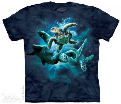 The Mountain Sea Turtle Collage T-shirt
