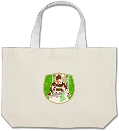 Polada Discounted Tote Bags Seamstress Dressmaker Sewing Shield Retro Tote Bags Wholesale Made In Usa