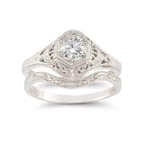 Enchanted White Topaz Bridal Set in .925 Sterling Silver
