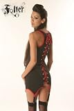 Folter CORSET-BACK GARTER DRESS Sexy Black and Red