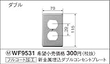 パナソニック 設備工事用 配線器具 ステンレスダブルコンセントプレート WF9531