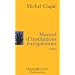 Manuel d'institutions europ�ennes