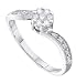 Petite White Gold Diamond Promise Ring " Size 7 "
