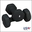 Pair Neoprene Coated Dumbbells - 15 lb each.