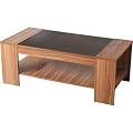 Shearwater Coffee Table in Walnut Veneer and Black Gloss