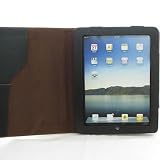 Apple iPad 3G tablet / Wifi 16GB, 32GB, 64GB BROWN LEATHER BOOKLET STYLE with Magnetic Closure Carrying POUCH CASE Cover Sleeve