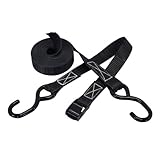 カムバックル式ラッシングベルト（S字フック0.3t） 幅25mm 長さ0.5m+4m WB-5805
