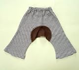 Organic Cotton Baby Wa Monkey Pants Brown Stripes