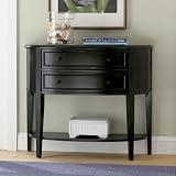 Entryway Console Sofa Table Black Finish