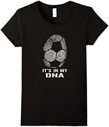Women's SOCCER IS IN MY DNA T-SHIRT Medium Black