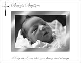 Malden Baby's Baptism Picture Frame, Silver Image