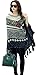 Shineflow Women's Cape Poncho Sweater with Tassels Hem Knitwear Jumper