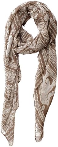 TinoTrade Tribal Elephant Print Scarves Ladies Paisley Pattern Wrap Scarf (Khaki)