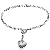 goldmaid, Silber 925 Armband mit Herzanaenger 15 Zirkonia, He A29S