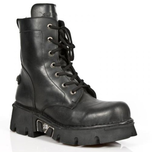 New Rock Boots Lederstiefel schwarz Style 563