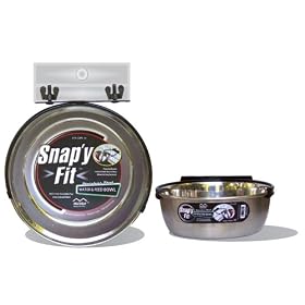Midwest Stainless Steel Snap'y Fit Water and Feed Bowl