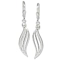 Silberdream Damen-Ohrh�nger Welle Cz Wei� 925 Silber SDO524W