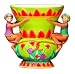 Lime Monkey Vase