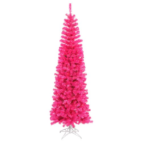 Vickerman 4.5 Foot Pink Pencil Christmas Tree 150 Light