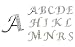 Initial Earrings - Alphabet - Letter - Silver - set with synthetic diamonds crystals. Made to a high
