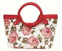 Canvas Red Rose Print Shopper Free Delivery