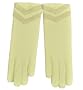 Isotoner Glove with Lace Chevron Appliques Oyster