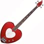 Daisy Rock Heartbreaker Bass Guitar, Red Hot Red
