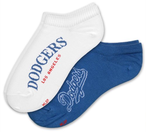 MLB Los Angeles Dodgers Women's No-Show Socks (2 Pack)