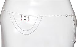 Back Belly Chain Body Jewelery in Silver Max Length 35 inches (b197)
