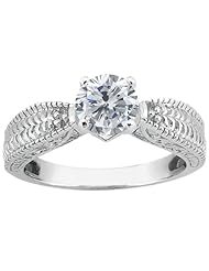 1.00 Ct Round H/I I1 Diamond 14K White Gold Ring