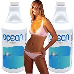 Half Gallon (2 Quarts - 64 Ounces) of Ocean 8.5 % "DHA" Sunless Tanning Solution with Medium (Natural) Bronzer Guide