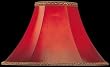 Lite Source Red Faux Leather Bell Shade CH122-16