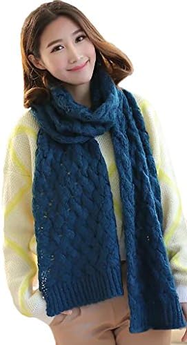 Ipara Women's mohair Scarf Solid color Super Soft and Warm Acid Blue