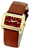 Pierre Lannier - 176C594 - Montre Femme - M&eacute;tal Dor&eacute; - Quartz Analogique - Cadran Chocolat - Bracelet Cuir Chocolat