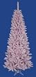 4.5' Flocked Cupcake Pink Artificial Spruce Slim Christmas Tree - Unlit