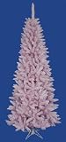 4.5' Flocked Cupcake Pink Artificial Spruce Slim Christmas Tree - Unlit