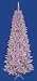 4.5' Flocked Cupcake Pink Artificial Spruce Slim Christmas Tree - Unlit